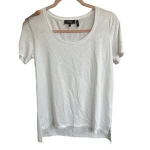 Theory Short Sleeve Pinati Sea Slub Shirt Basics Top Size Small Round Neck